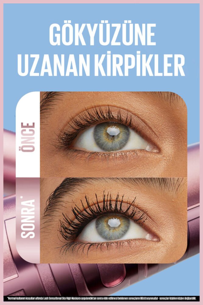 Maybelline New York Lash Sensational Sky High Maskara 7.2 ml & Mini Sky High Maskara 4.5 ml - Görsel 2