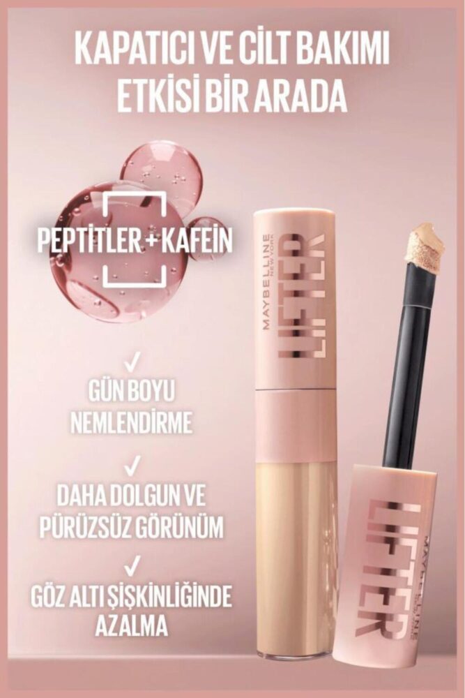 Maybelline New York Lifter Kafein ve Peptitler İçeren Nemlendiren ve Aydınlatan Kapatıcı - 15 - Görsel 2