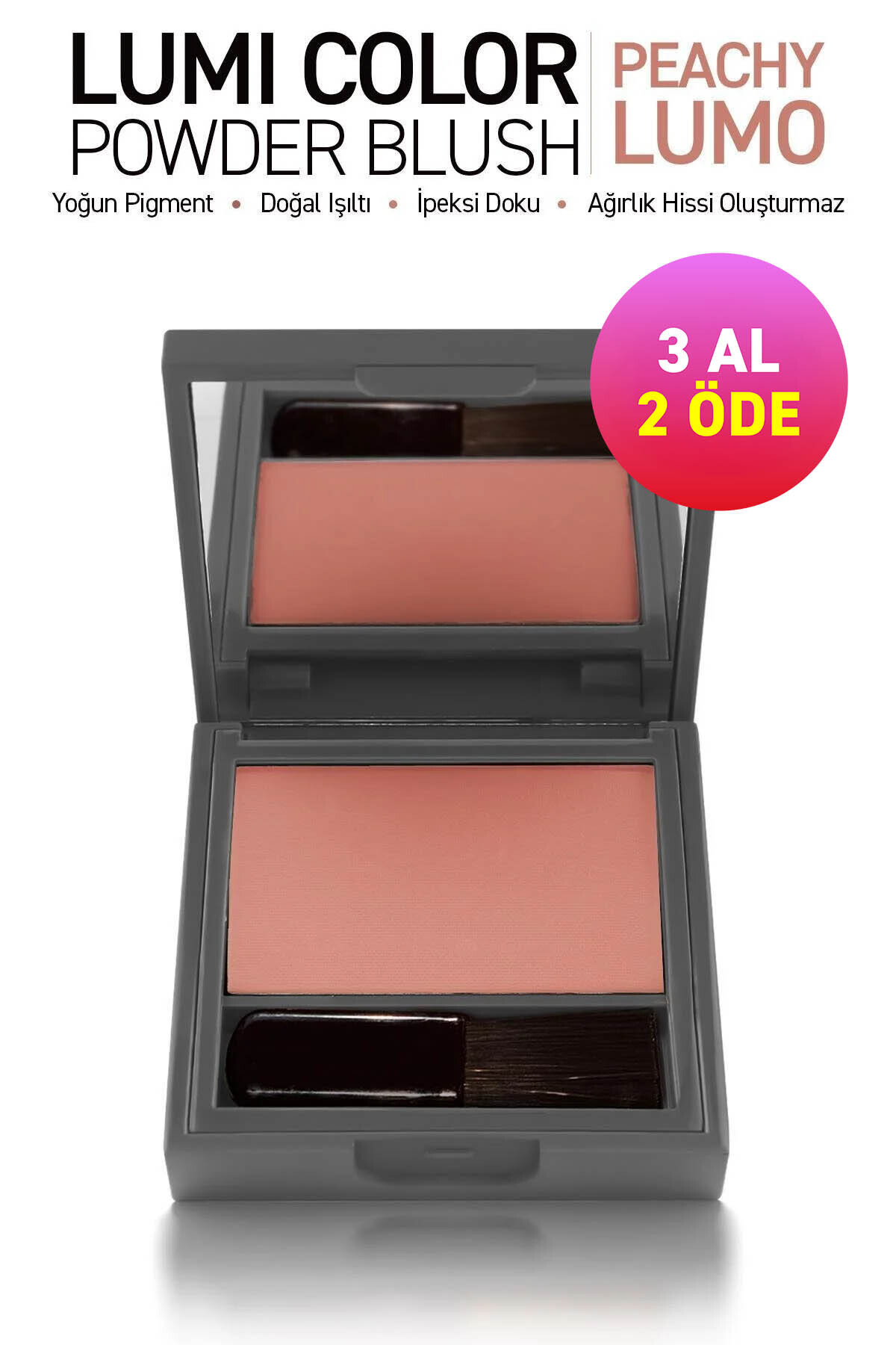 Alix Avien Yoğun Pigmentli Ultra İnce İpeksi Dokulu Pudra Allık - Lumi Color Powder Blush 152 Peachy Lumo