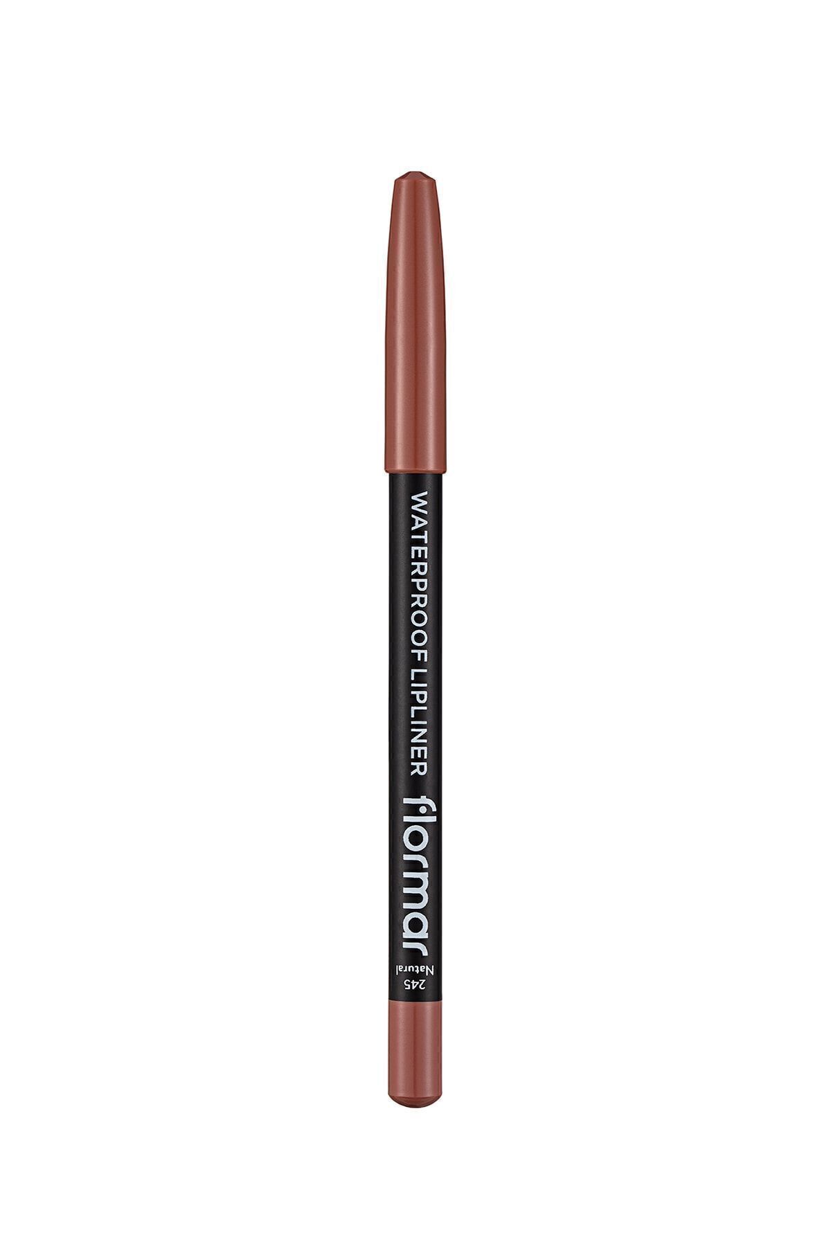 Flormar Suya Dayanıklı Dudak Kalemi (DOĞAL KOYU KAHVE) - Waterproof Lipliner - -245 Natural - 8690604567607 - Görsel 3