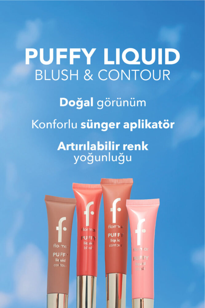 Flormar Puffy Nemlendirici Etkili &Parlak Bitişli Sünger Aplikatörlü Likit Allık-003 Rosy Glow-8682536093903 - Görsel 2