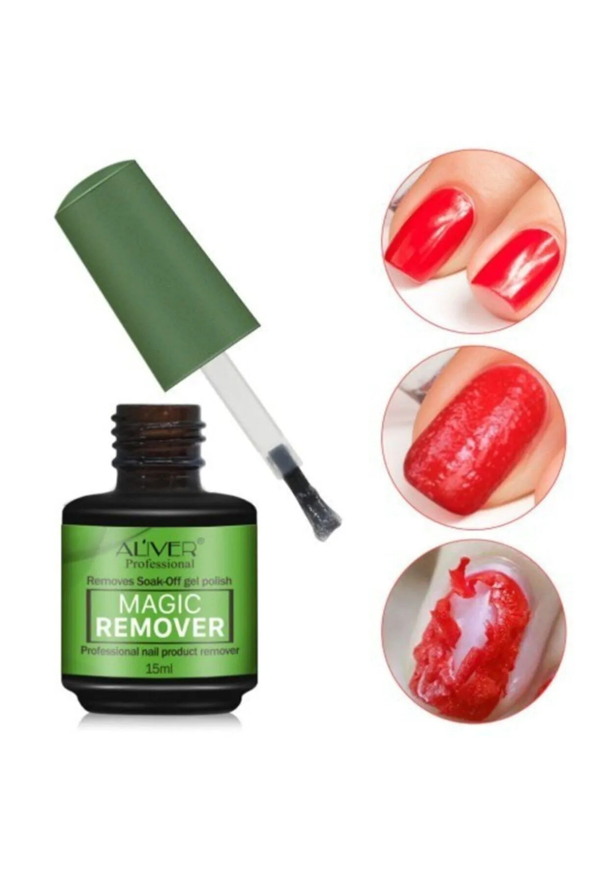 Magic Aliver Expres 3-5 Dk Kalıcı Oje /protez Tırnak Çıkarıcı Jel 15ml/bitkisel Reçine