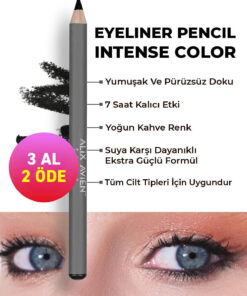 Alix Avien Suya Dayanıklı Yoğun Pigmentli Kremsi Kolay Sürüm Siyah Göz Kalemi - Eyeliner Pencil Black
