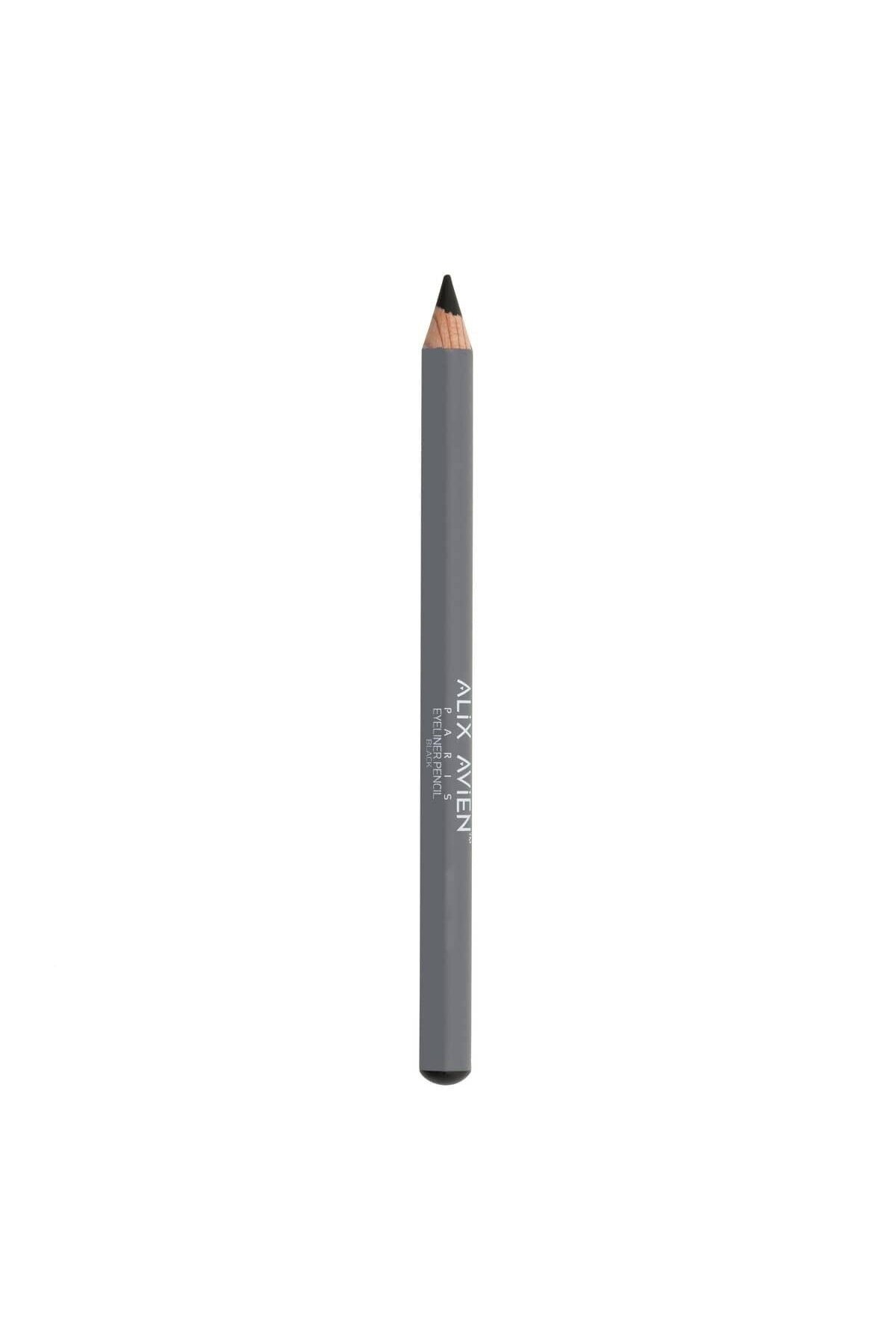 Alix Avien Suya Dayanıklı Yoğun Pigmentli Kremsi Kolay Sürüm Siyah Göz Kalemi - Eyeliner Pencil Black - Görsel 3