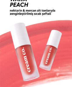 Cream Co. Allık Ruj Göz Farı Glow Tint Warm Peach | Nemlendirici Makyaj | Şeftali | Hyaluronik Asit Peptit - Görsel 3