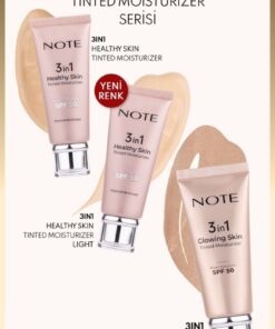 Note Cosmetics 3 in 1 Healthy Skin Light Tinted Moisturizer SPF 50 Renk Ton Eşitleyici Aydınlatıcı Krem 00 Açık Ton - Görsel 3