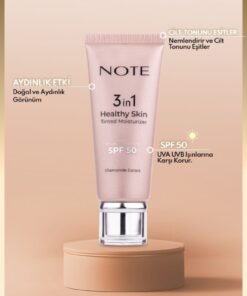 Note Cosmetics 3 in 1 Healthy Skin Light Tinted Moisturizer SPF 50 Renk Ton Eşitleyici Aydınlatıcı Krem 00 Açık Ton - Görsel 2
