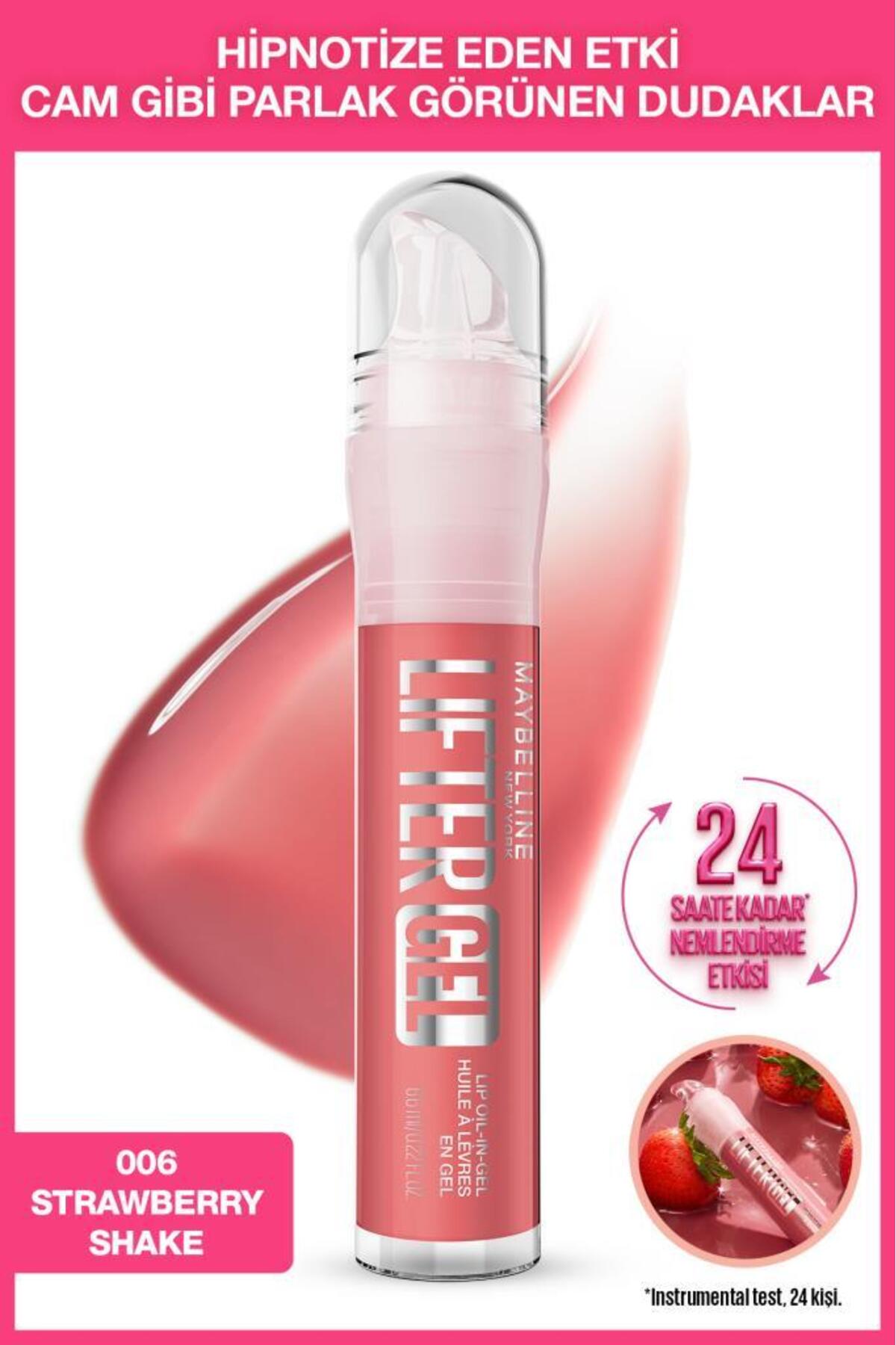 Maybelline New York Lifter Gel Ekstra Parlak ve Nemlendirici Dudak Parlatıcısı - 06 Strawberry Shake