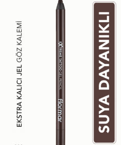 Flormar Suya Dayanıklı Jel Göz Kalemi (KOYU KAHVE) - Extreme Tattoo Gel Pencil - 002 Walnut - 8682536028844