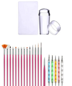 Nail Master 3'lü Desen Verme Tırnak Süsleme Seti Jel Tırnak Nail Art Fırça Seti French Dot Kalemi Stamper