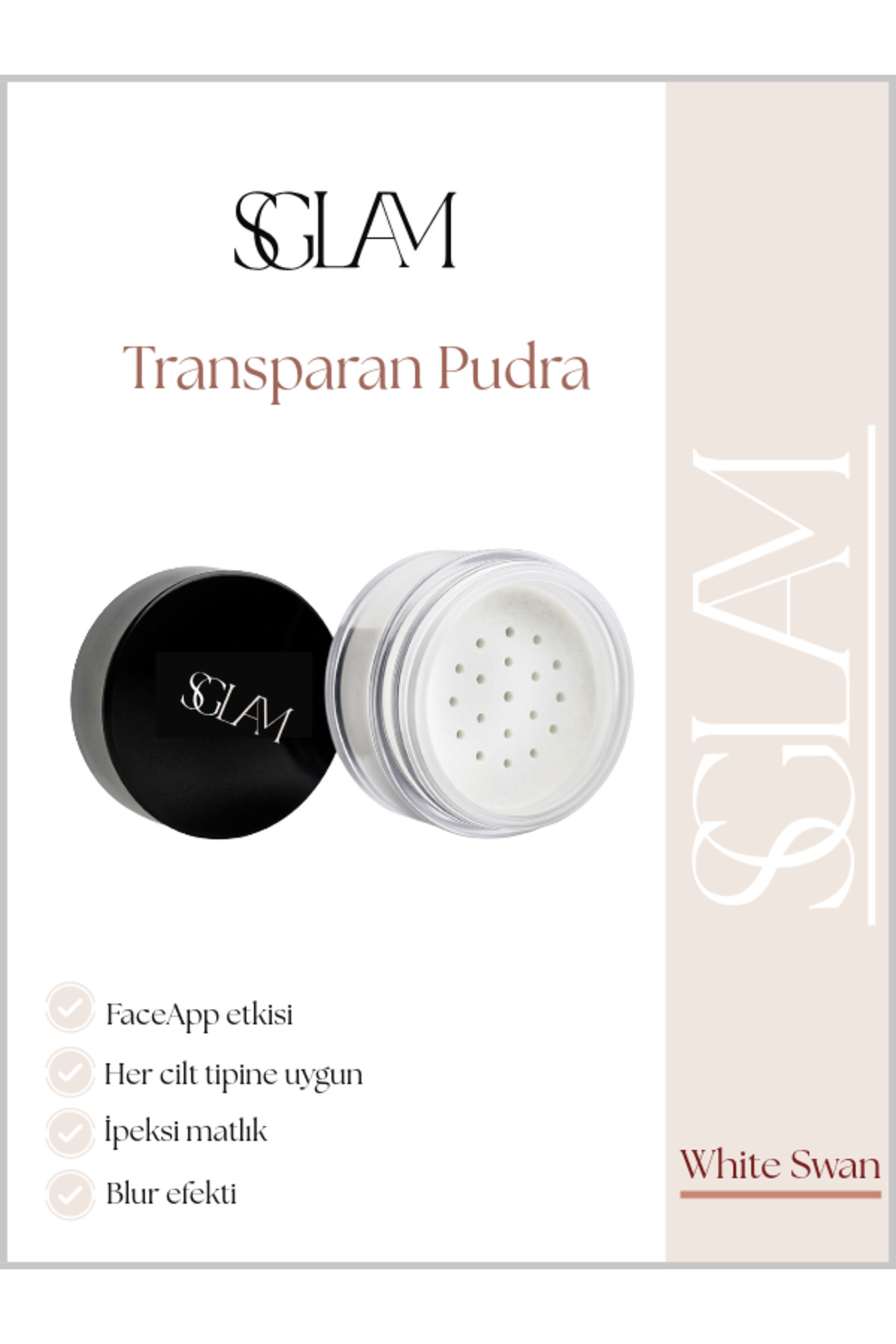 S'GLAM WHITE SWAN TRANSPARAN PUDRA