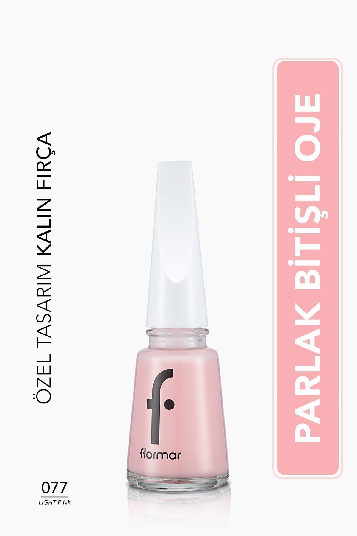 Flormar Klasik Parlak Bitişli Yüksek Pigmentli Oje-nail Enamel- 077 Lıght Pınk New- 8682536035743