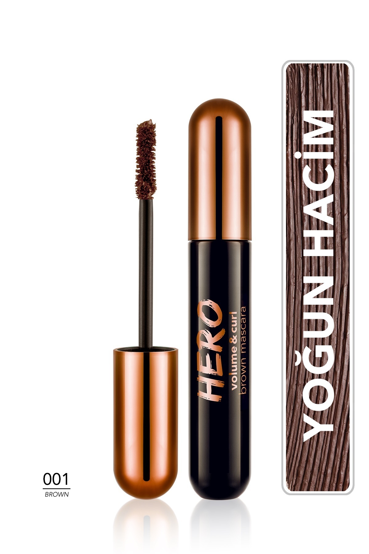 Flormar Kıvrım Ve Hacim Veren Maskara Suya Dayanıklı (Kahverengi) - Hero Volume & Curl Mascara-8682536093569