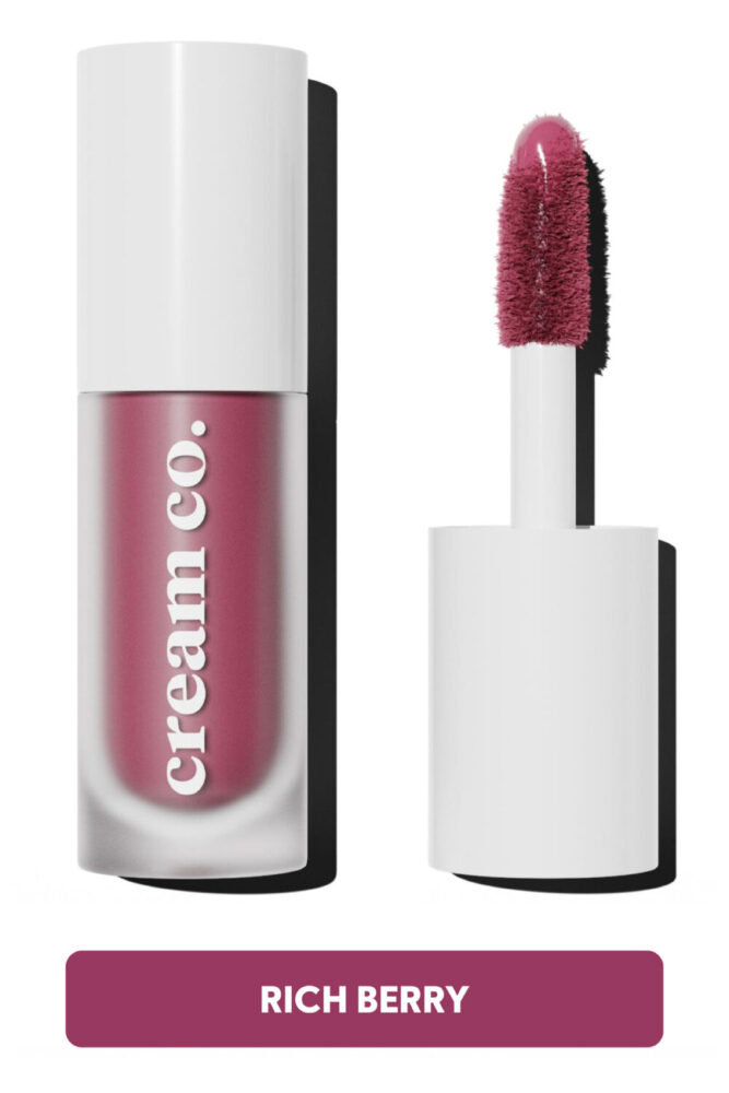 Cream Co. Allık Ruj Göz Farı Glow Tint Rich Berry | Nemlendirici Makyaj | Pembe Bordo | Hyaluronik Asit Peptit
