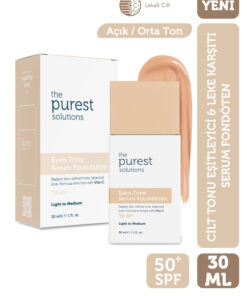 The Purest Solutions Cilt Tonu Eşitleyici & Leke Karşıtı Serum Fondöten SPF 50+, 30 ml – Açık / Orta Ton