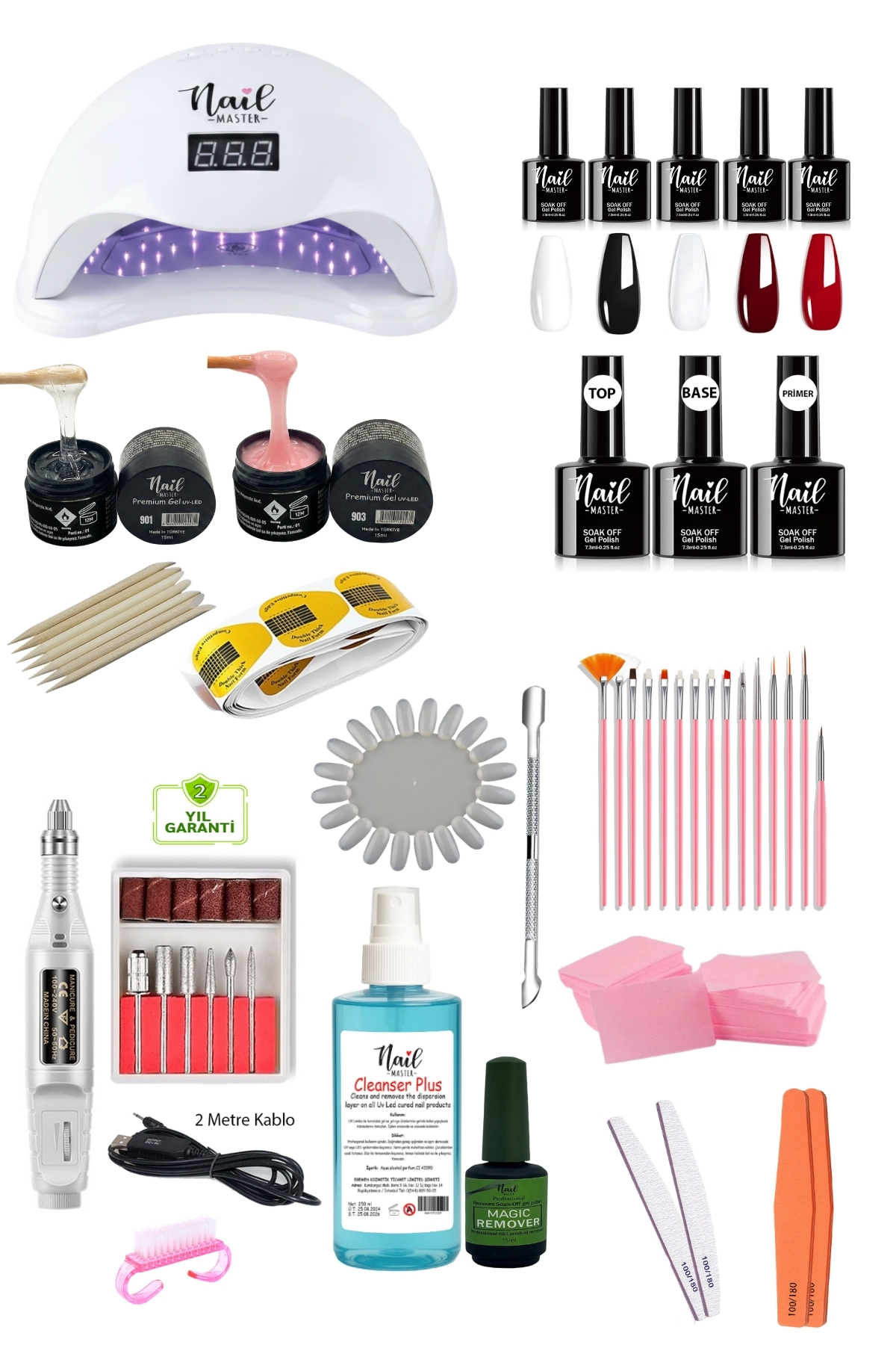 Nail Master Protez Tırnak Kalıcı Oje Full Set