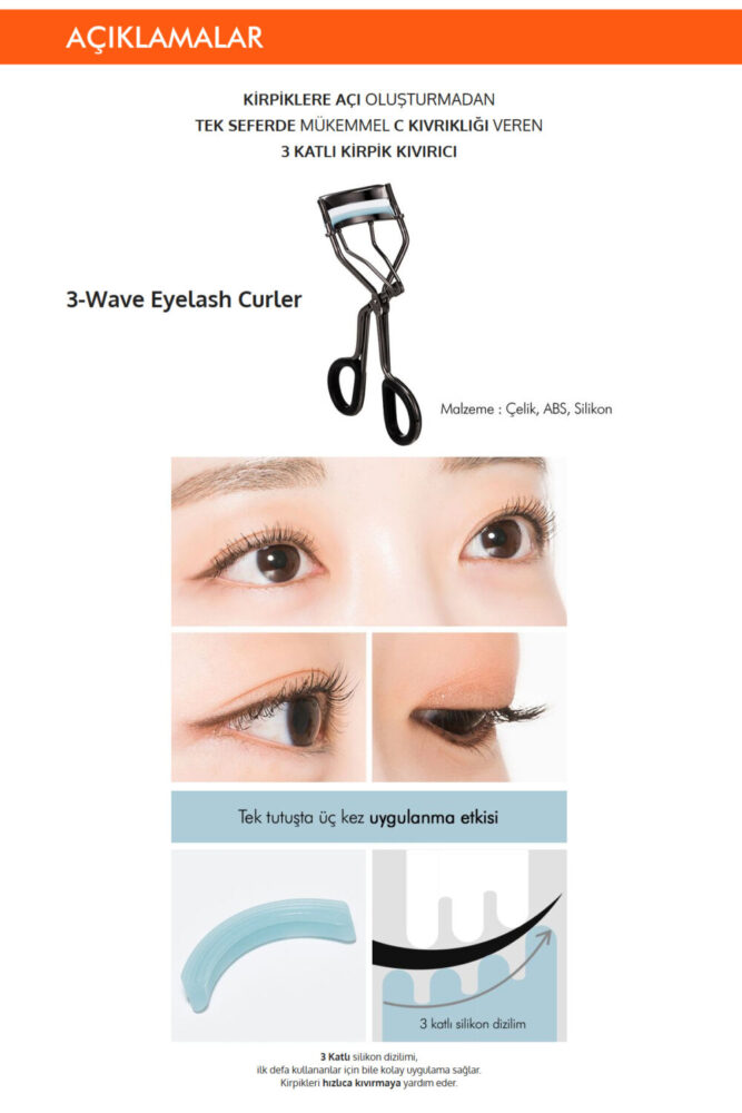 Missha 3 Kat Güçlü Kirpik Kıvırıcı 3-wave Eyelash Curler - Görsel 2