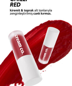 Cream Co. Allık Ruj Göz Farı Glow Tint Chilli Red | Nemlendirici Makyaj | Kiremit | Hyaluronik Asit Peptit - Görsel 3