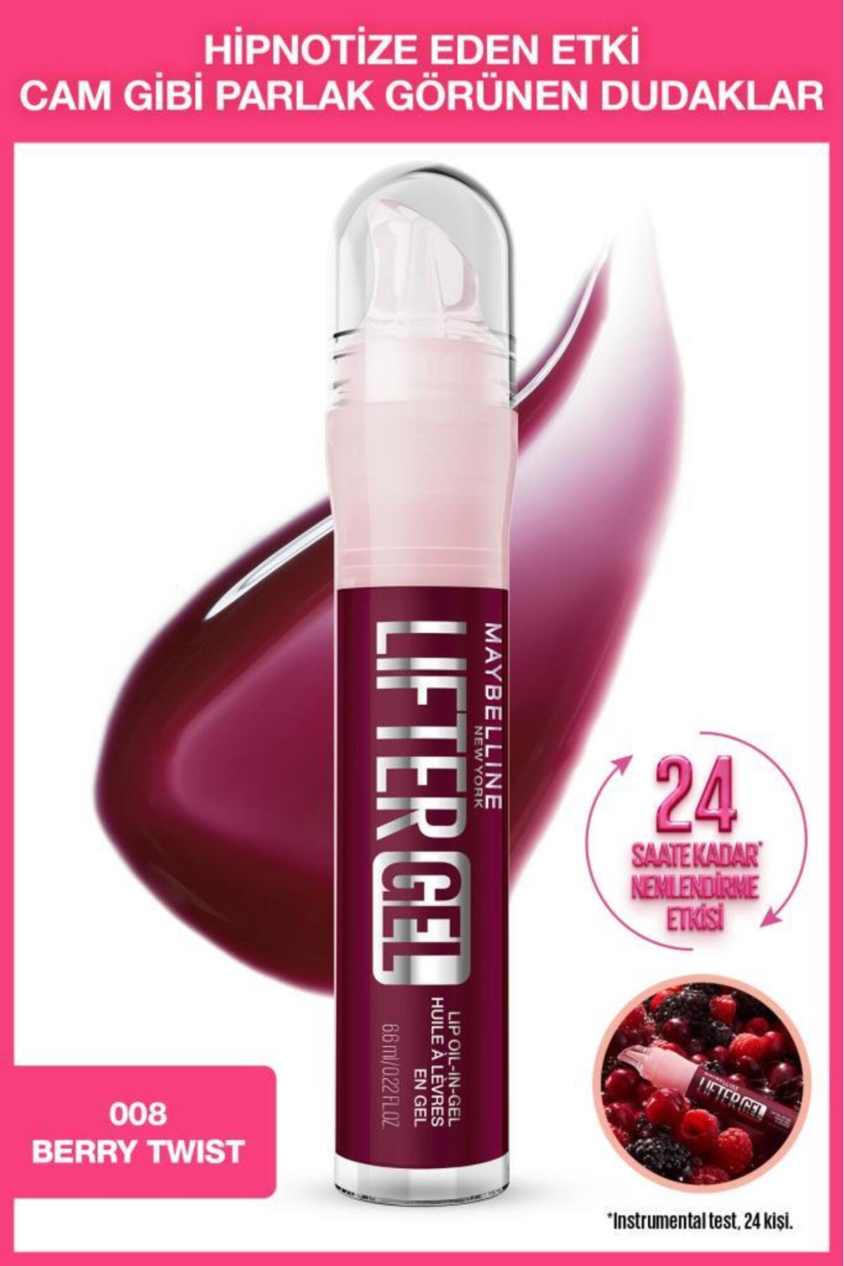 Maybelline New York Lifter Gel Ekstra Parlak ve Nemlendirici Dudak Parlatıcısı - 08 Berry Twist