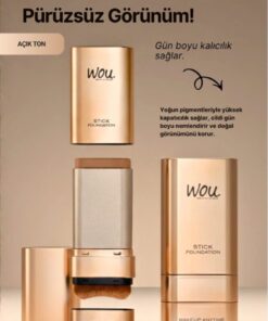 WOU World of Unique Stick Fondöten, Fırçalı Pratik Kapatıcı, 2 in 1, 20 gr, Açık Ton - Görsel 3