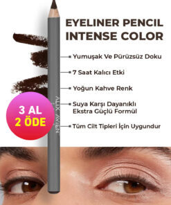 Alix Avien Suya Dayanıklı Yoğun Pigmentli Kremsi Kolay Sürüm Kahverengi Göz Kalemi - Eyeliner Pencil Brown