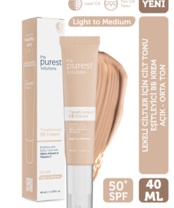 The Purest Solutions Lekeli Ciltler İçin Cilt Tonu Eşitleyici BB Krem, SPF 50+ 40 ml – Açık / Orta Ton