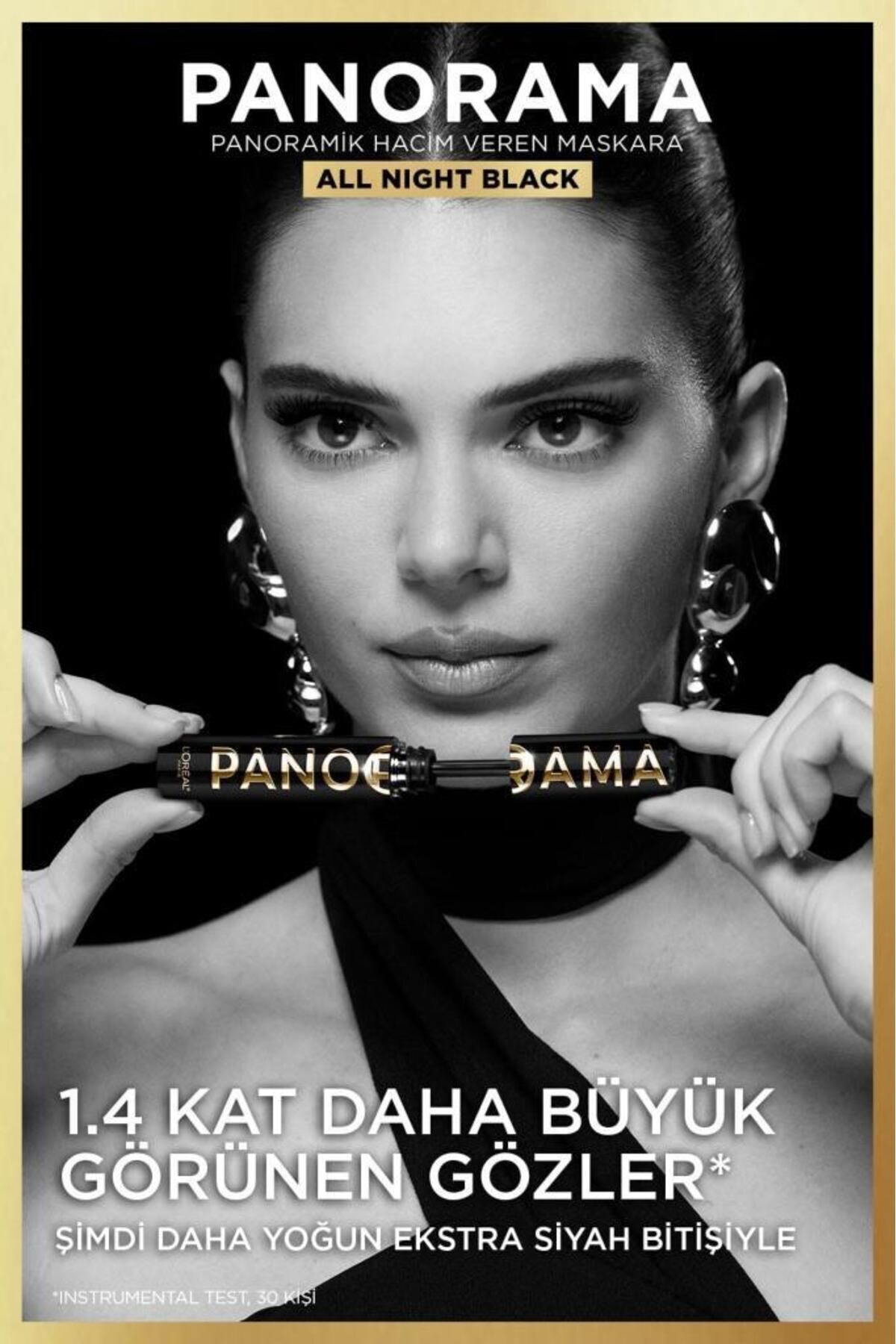 L'Oreal Paris L'Oréal Paris Panorama Hacim Veren Maskara All Night Black - Siyah - Görsel 3