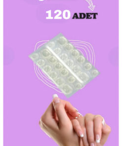 AcarlarTicaret 120 Adet Zararsız Pro Çift Taraflı Protez Takma Tırnak Yapıştırıcısı Yapıştırma Bandı Tak Çıkar