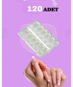 AcarlarTicaret 120 Adet Zararsız Pro Çift Taraflı Protez Takma Tırnak Yapıştırıcısı Yapıştırma Bandı Tak Çıkar