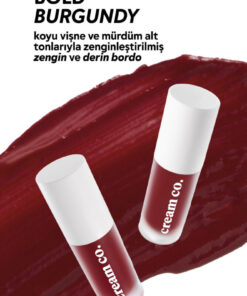Cream Co. Allık Ruj Göz Farı Glow Tint Bold Burgundy Nemlendirici Makyaj | Bordo Hyaluronik Asit Peptit - Görsel 3