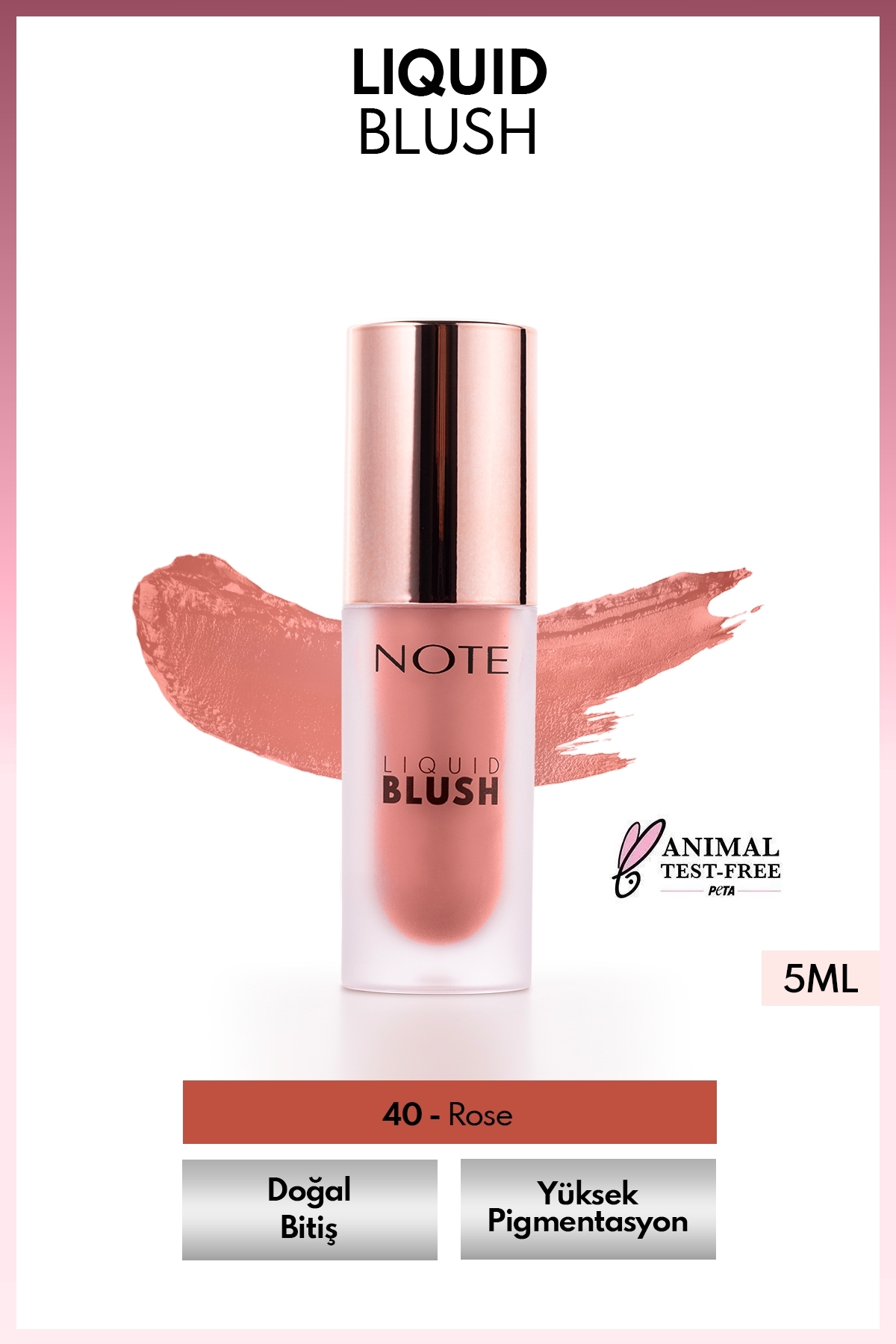 Note Cosmetics Liquid Blush Nemlendirici Etkili Likit Allık - 30 Berry (Işıltılı) - Görsel 3