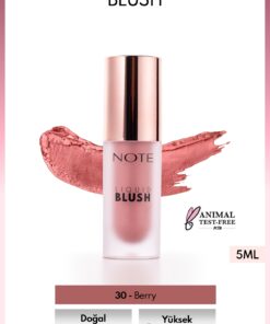 Note Cosmetics Liquid Blush Nemlendirici Etkili Likit Allık - 30 Berry (Işıltılı)