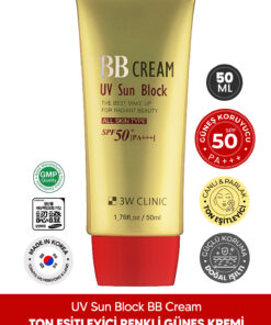 3W CLINIC Renk Eşitleyici Ve Spf 50 Pa +++ Güneş Koruyucu Açık Renk Bb Krem Bb Cream Uv Sun Block