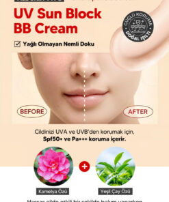 3W CLINIC Renk Eşitleyici Ve Spf 50 Pa +++ Güneş Koruyucu Açık Renk Bb Krem Bb Cream Uv Sun Block - Görsel 3