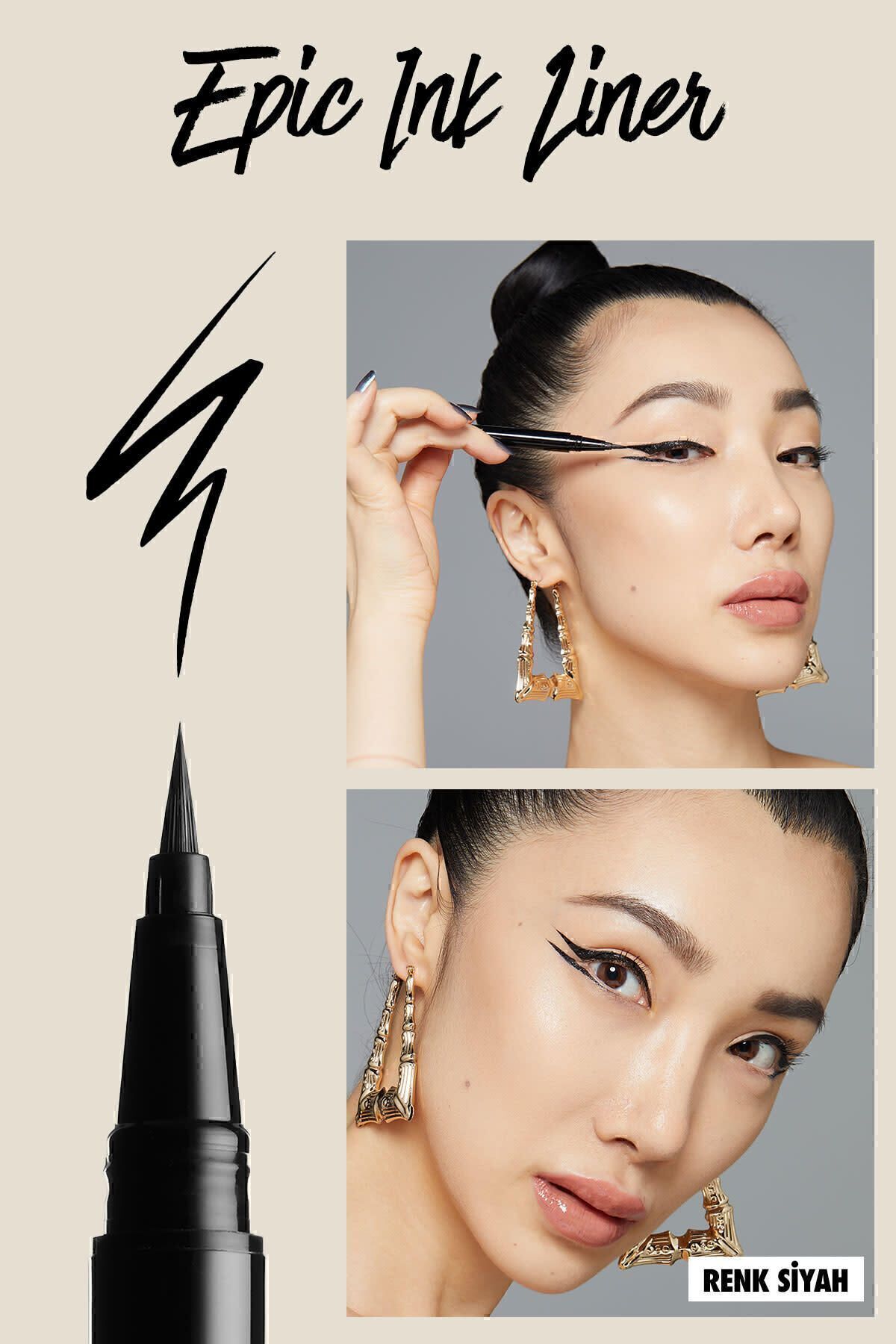 NYX Professional Makeup Suya Dayanıklı Epic Ink Siyah Eyeliner - Görsel 3