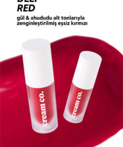 Cream Co. Allık Ruj Göz Farı Glow Tint Deep Red | Nemlendirici Makyaj | Kırmızı | Hyaluronik Asit Peptit - Görsel 3