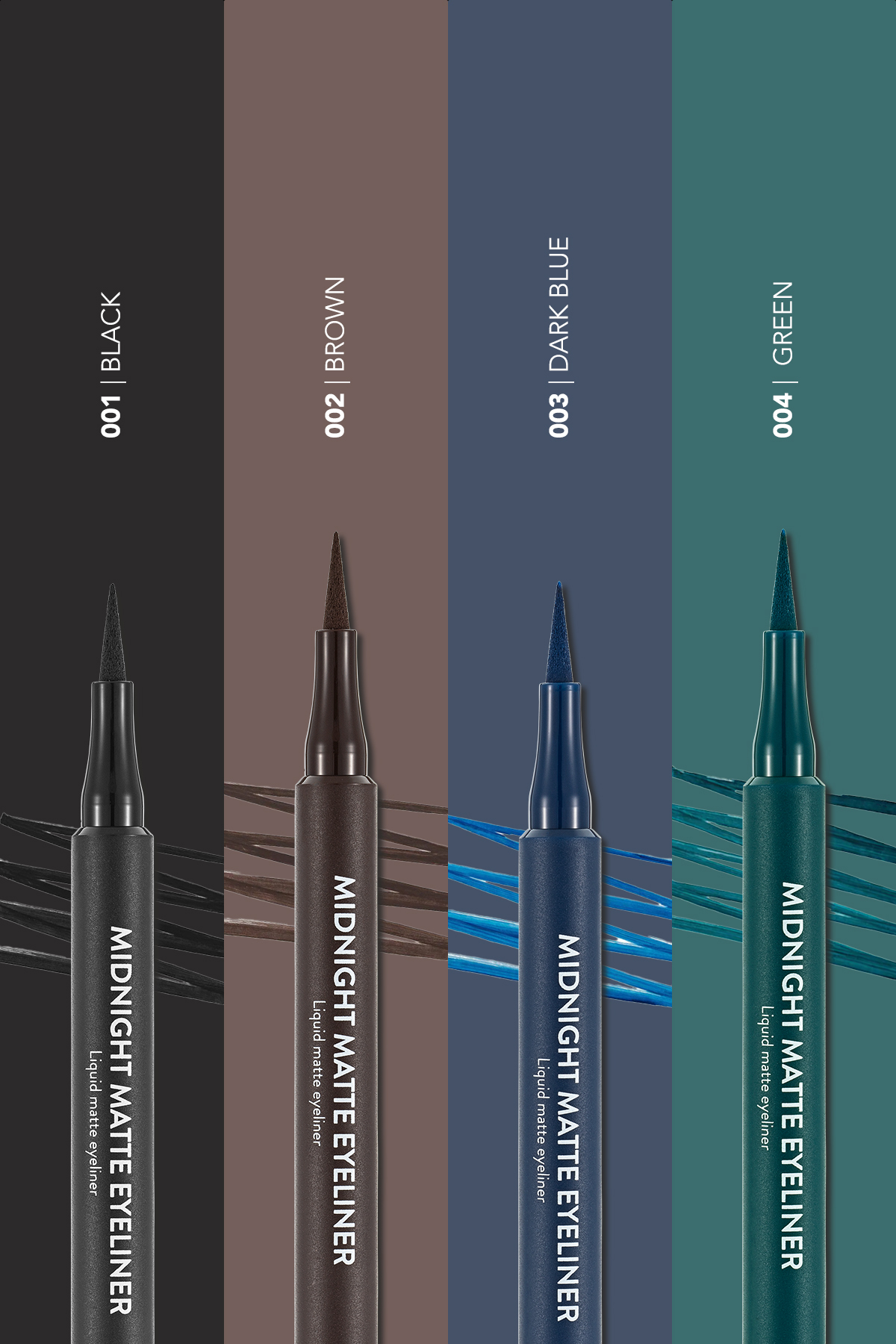 Flormar Mat Likit Kalem Eyeliner (KAHVE) - Midnight Matte Eyeliner - 002 Brown - 8690604641659 - Görsel 3
