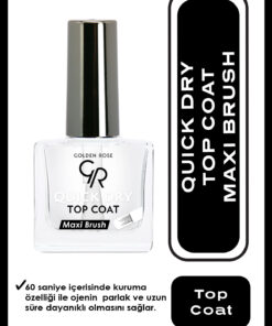 Golden Rose Quick Dry Top Coat - 60 Saniyede Hızlı Kurutucu ve Parlatıcı Oje Cilası