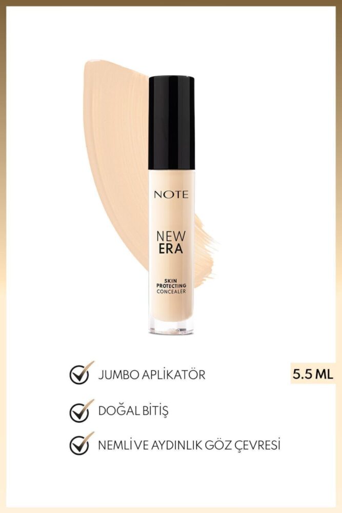 Note Cosmetics New Era Skin Protecting Concealer Nemli Bitişli Göz Altı Kapatıcısı - 20 Light Beige - Görsel 2