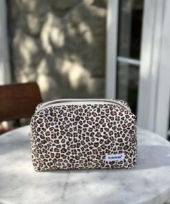 Batekso Leopar Desenli Makyaj Çantası - Büyük Boy - Görsel 3