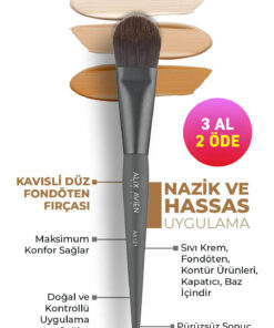 Alix Avien Kavisli Düz Fondöten Fırçası - Flat Foundation Brush
