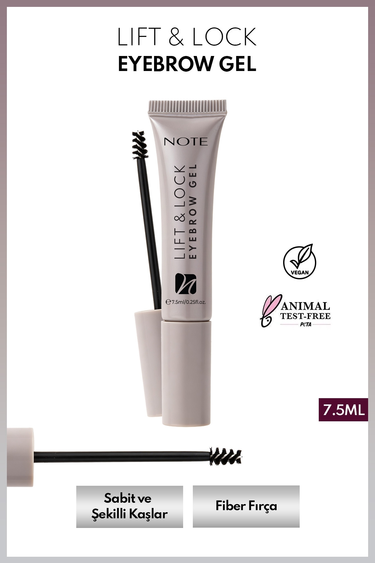 Note Cosmetics Lift & Lock Eyebrow Gel Şeffaf Kaş Sabitleyici Jel Wax