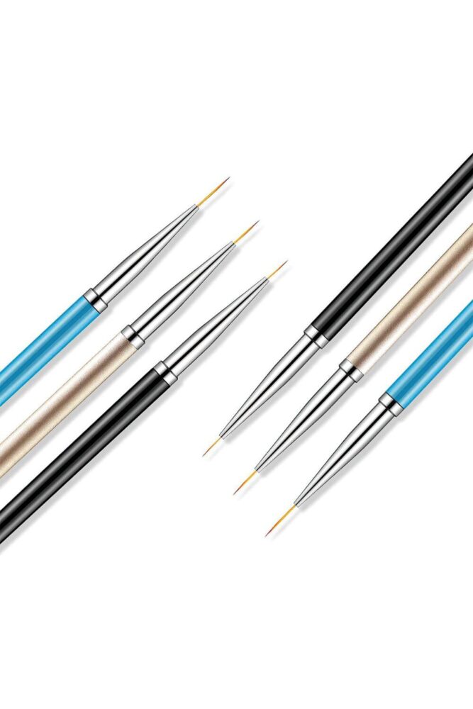 MOZIUR 3'lü Nail Art Tırnak Desen Fırça Seti - Görsel 2