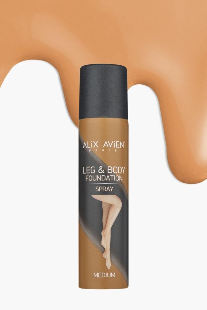 Alix Avien Bacak Fondöteni Medium Vücut Makyajı Bronzlaştırıcı Etki Sprey Çorap - Leg & Body Foundation 75ml - Görsel 2