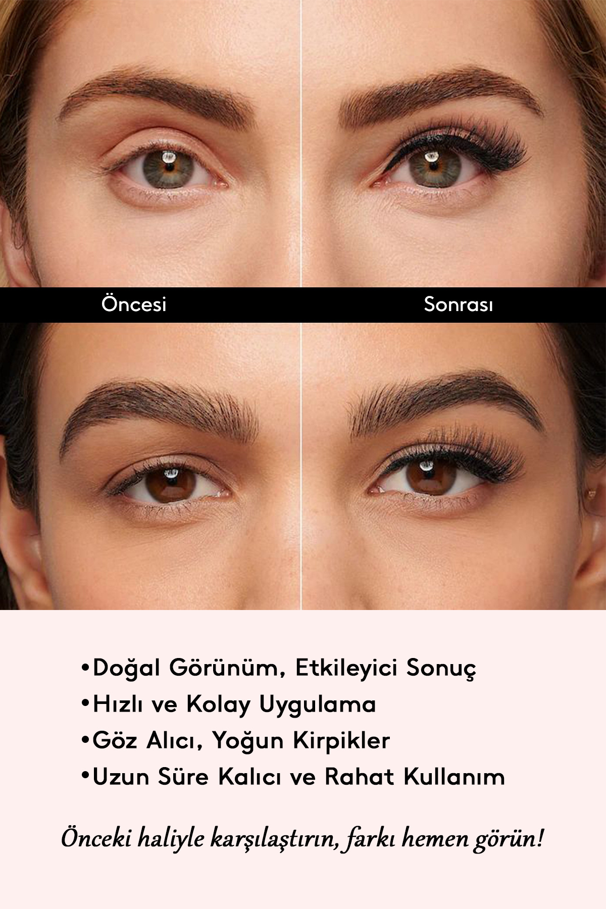 Genel Markalar Doğal İpek Takma Kirpik 7 çift Yoğun Hacimli Görünüm PASTELYA --- 7 li 91 --- - Görsel 3