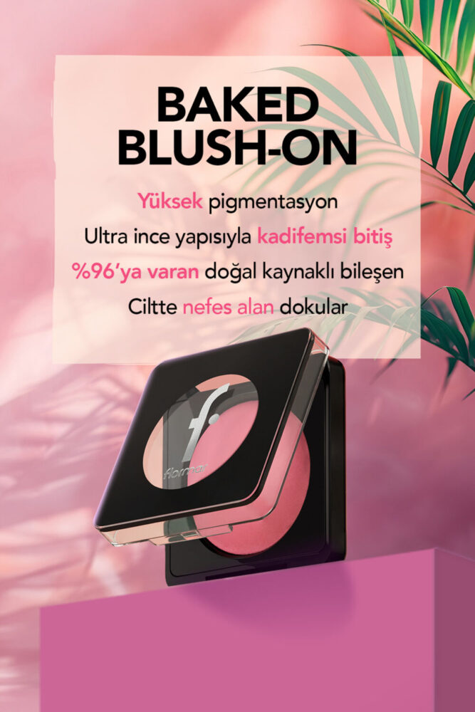 Flormar Baked Blush-on Yüksek Pigmentli & Doğal Işıltılı Fırınlanmış Allık - Görsel 2