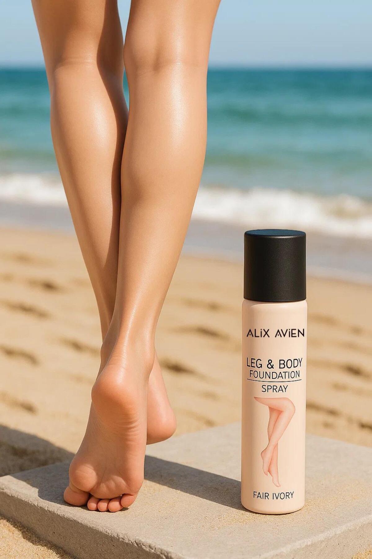 Alix Avien Bacak Fondöteni Fair Ivory Bronzlaştırıcı Etkili Çatlak Ve Görünümü Önleyici Sprey Çorap 75 ml - Görsel 3