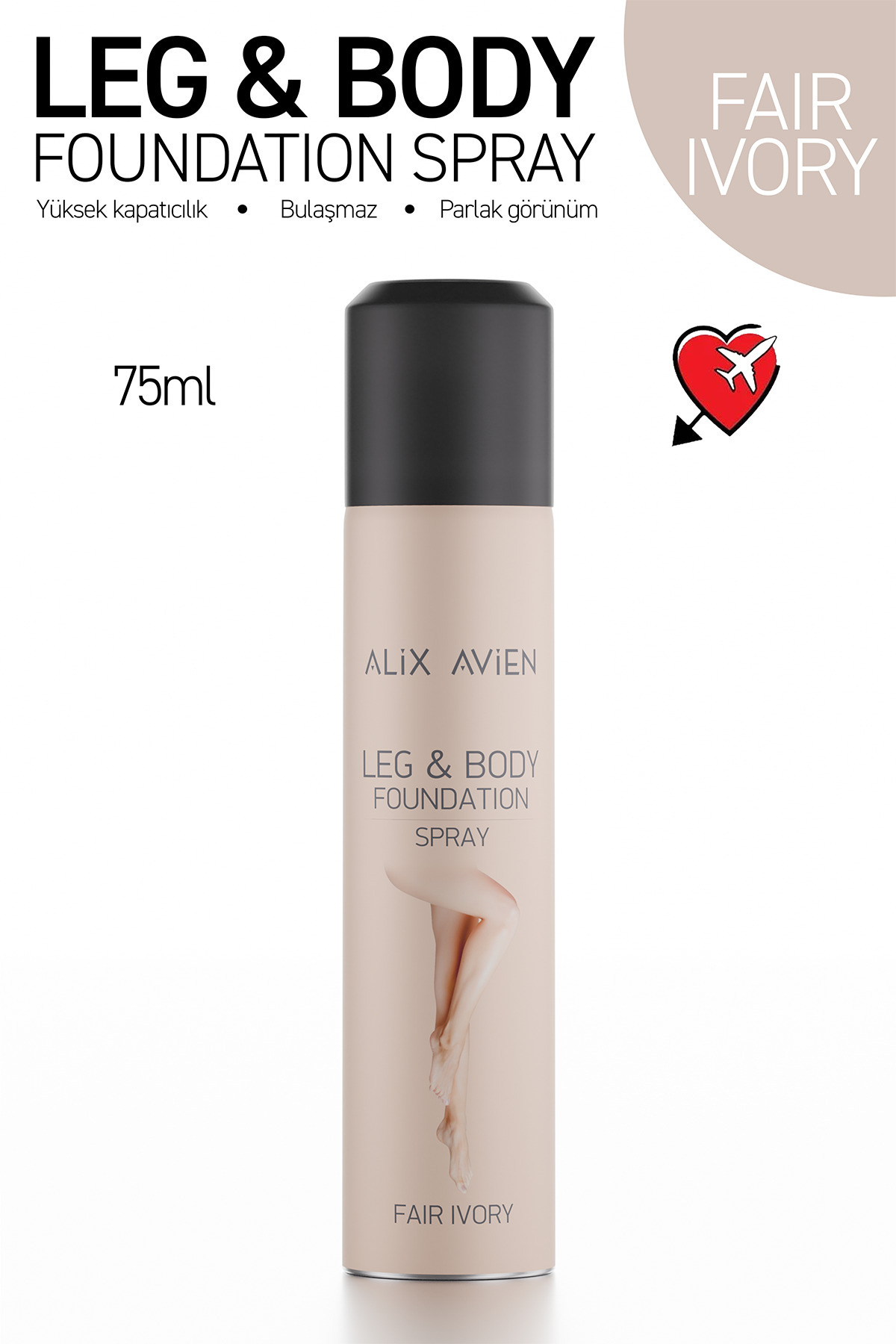 Alix Avien Bacak Fondöteni Fair Ivory Bronzlaştırıcı Etkili Çatlak Ve Görünümü Önleyici Sprey Çorap 75 ml