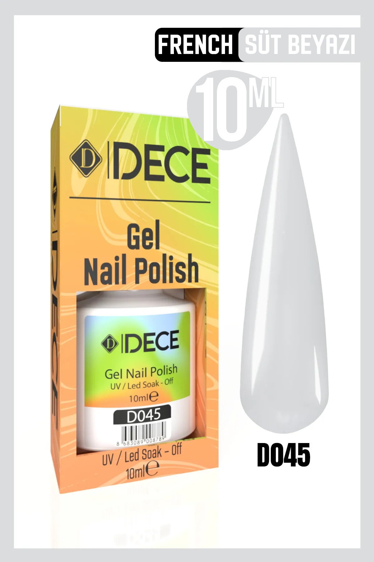 d dece Kalıcı Oje UV LED D002 (ANA RENKLER) 10ml - Görsel 3