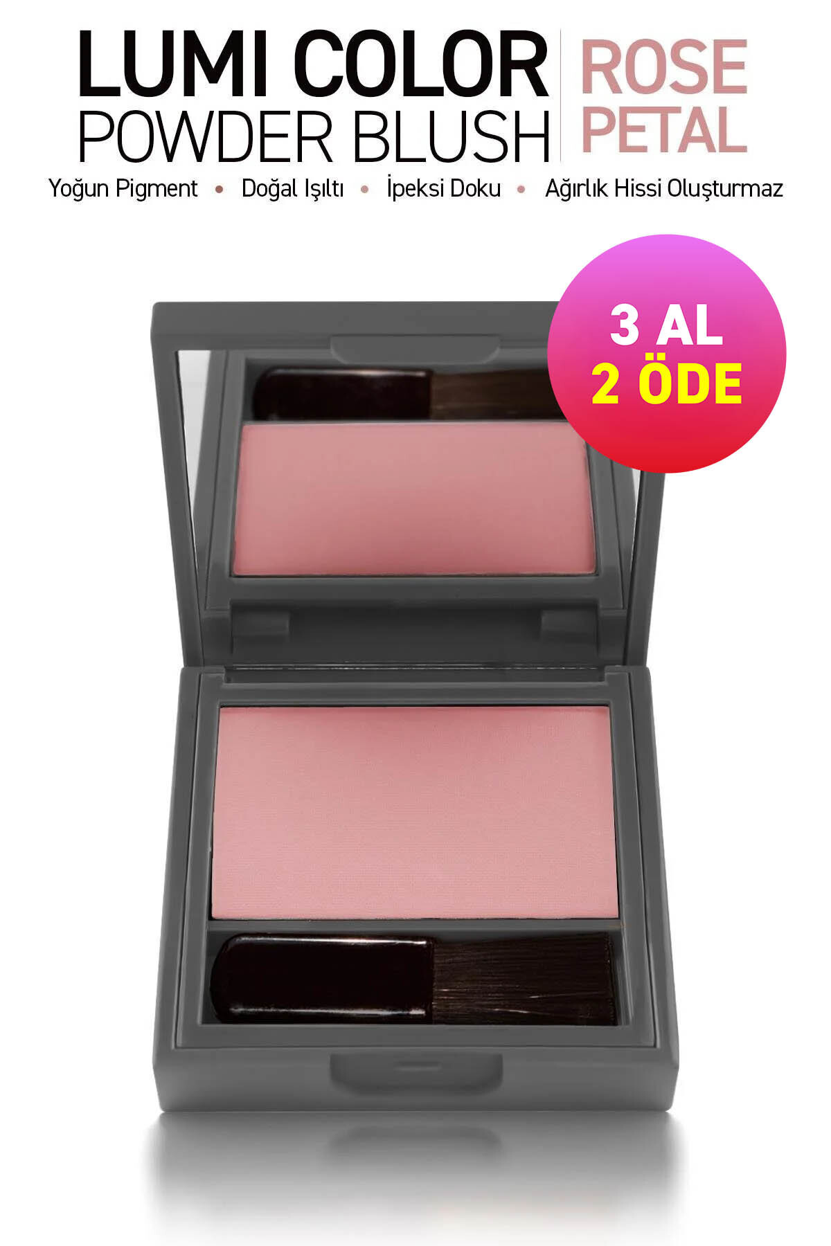 Alix Avien Yoğun Pigmentli Ultra İnce İpeksi Dokulu Pudra Allık - Lumi Color Powder Blush 151 Rose Petal